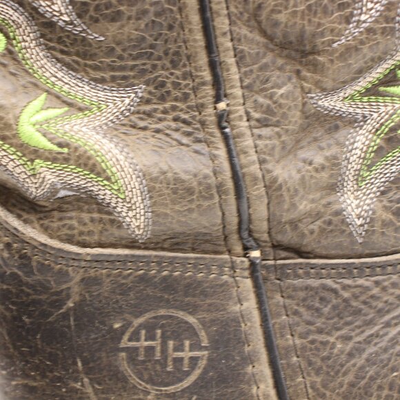 Double H Square Toe Work Boot DH965 Men's Size 8 M Dark Green Leather Pull On - Picture 9 of 10